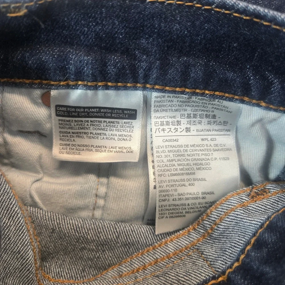 Levis 512 Slim Taper Jeans Mens 34x34 Dark Wash Indigo Denim Pants